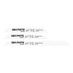 Пильное полотно GRAPHITE для сабельной пилы BIM 3 шт