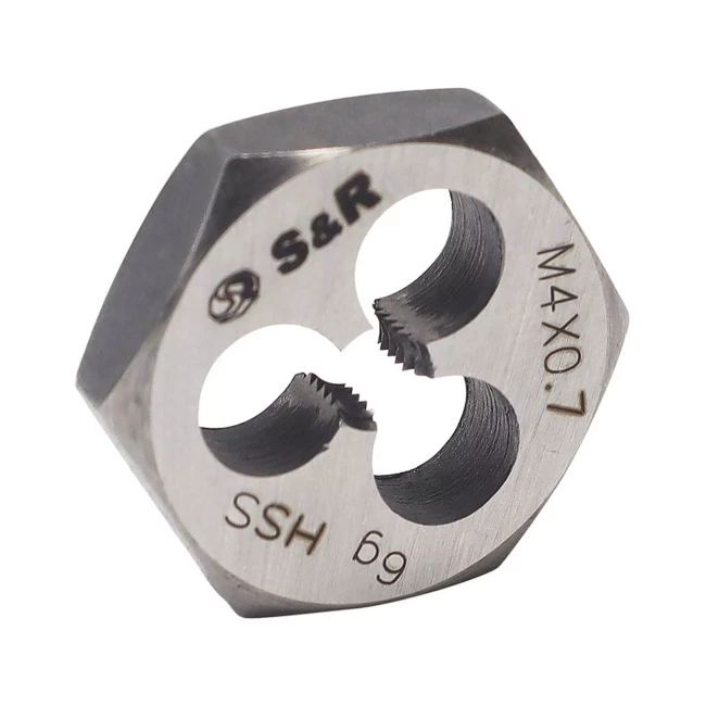 Плашка гексогональна S&R HSS R6M5 М4х0,7мм (111203004)