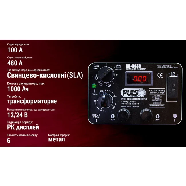 Пуско-зарядное устройство PULSO BC-40650