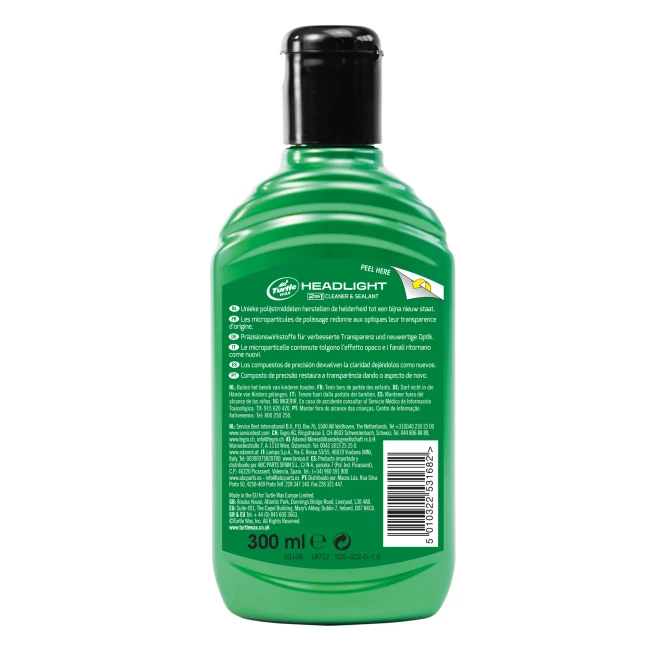 Полироль Turtle Wax для фар 300 мл (53182)