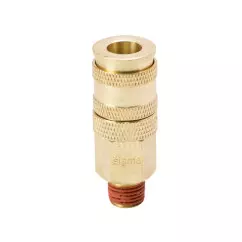 Соединение SIGMA быстросъемное усиленное с фиксатором MT 1/4" Латунь (7021611)