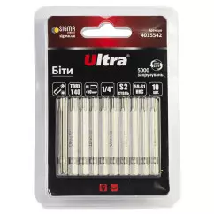 Биты ULTRA TORX 40х50мм ¼" 10 шт S2 блистер (4015542)