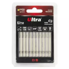 Биты ULTRA TORX 30х50мм ¼" 10 шт S2 блистер (4015532)