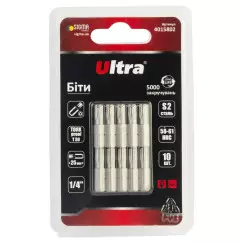 Биты ULTRA TORX-proof 30х25мм ¼" 10 шт S2 блистер (4015802)