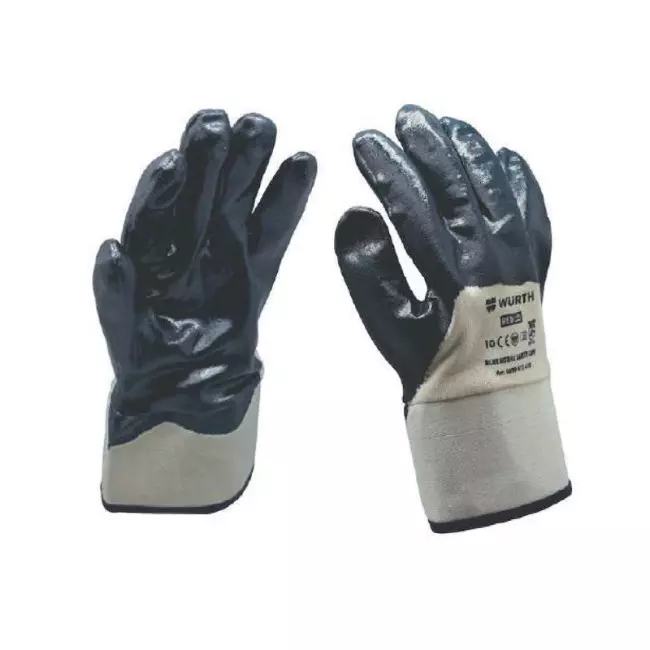 Защитные перчатки WURTH Blue Nitrile Safety Cuff р.10 (0899412410)