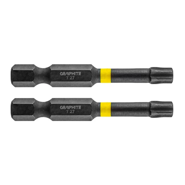 Биты GRAPHITE ударные TX27 x 50 мм 2 шт (56H527) Биты GRAPHITE ударные TX27 x 50 мм 2 шт (56H527)