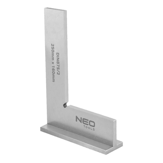 Точный квадрат с основой NEO TOOLS, DIN875/2, 250x160 mm (72-034)