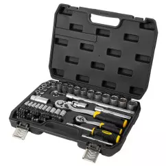 Набор насадок торцевых и бит SIGMA 1/4", 1/2" 72 шт CrV mid (6003741)