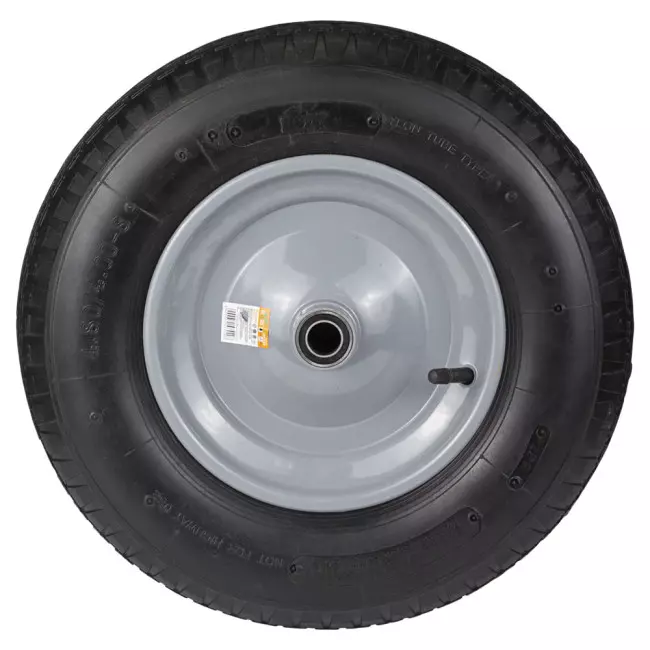 Пневматическое колесо FLORA 15" (4.00-8) 380х95мм ось 20мм длина 90мм для садово-строительной тачки (5057554)