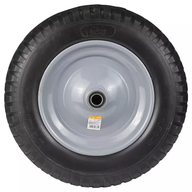 Колесо для тачки FLORA бескамерное полиуретановое 14" (3.50-8) 360х85мм ось 20мм длина 90мм (5058364)
