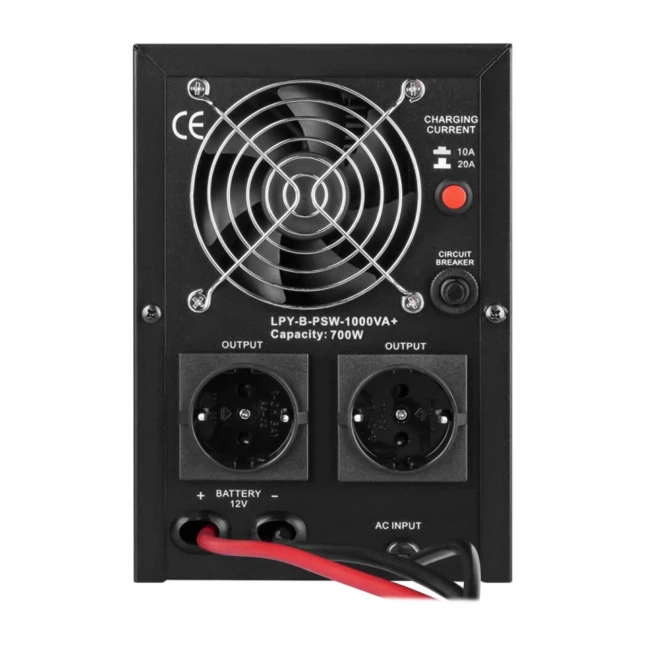 ДБЖ LogicPower LPY-B-PSW-1000VA+(700Вт)10A/20A, з правильною синусоїдою, 12V (LP4151)