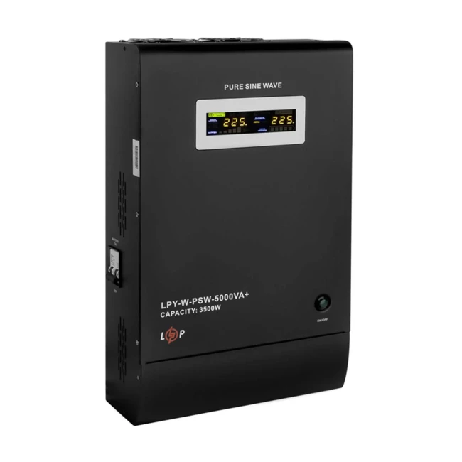 ДБЖ LogicPower LPY-W-PSW-5000VA+(3500Вт)10A/20A, з правильною синусоїдою, 48V, настінний (LP4148)