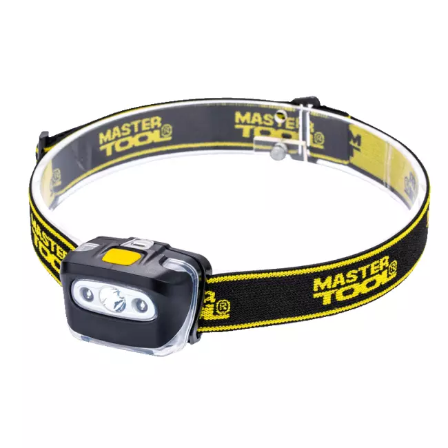 Фонарь налобный MASTER TOOL 4 режима, 55*35*40 мм, CREE XT-E WHITE LED + 2 x RED LED (94-0813)