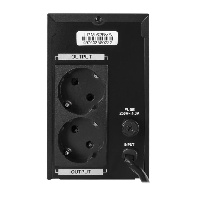 ДБЖ LogicPower LPM-625VA, Lin.int., AVR, 2x x євро, метал (LP4976)