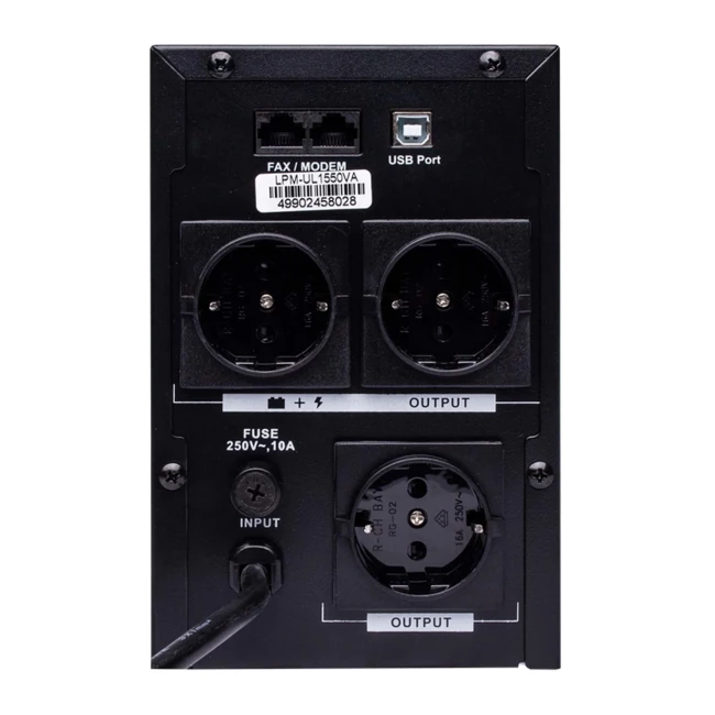 ДБЖ LogicPower LPM-UL1550VA, Lin.int., AVR, 3x євро, USB, LCD, метал (LP4990)