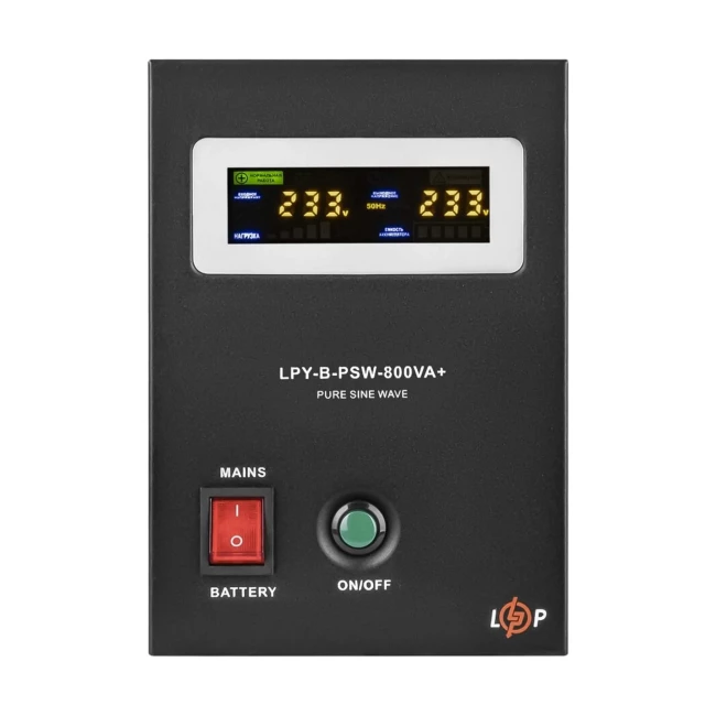 ИБП LogicPower LPY-B-PSW-800VA+ (560Вт)5A/15A, с правильной синусоидой, 12V (LP4150)