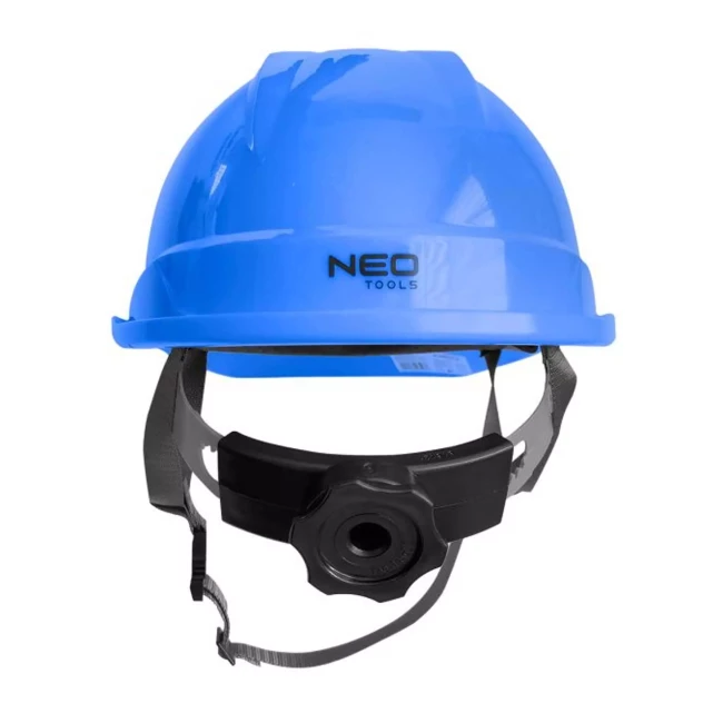 Каска промышленная NEO TOOLS с подбородным ремнем, синяя (97-222)