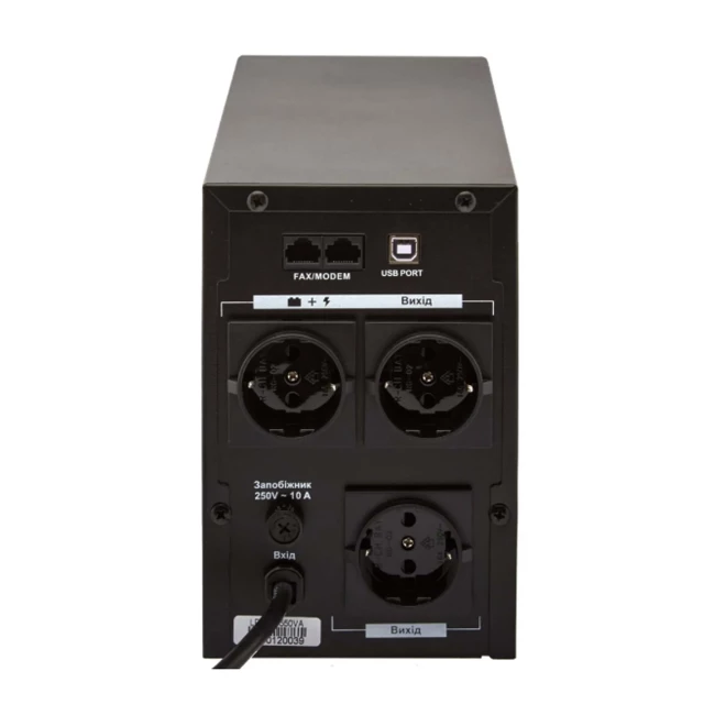 ДБЖ LogicPower LPM-UL1250VA, Lin.int., AVR, 3x x євро, USB, LCD, метал (LP4987)