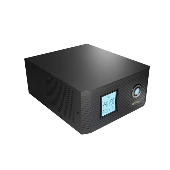 ДБЖ NJOY Aira 1200 (UPCSTLP812HAICP01B), Lin.int., 2 x Schuko, LCD, пластик під зовнішній АКБ 40-200аг (Aira 1200)