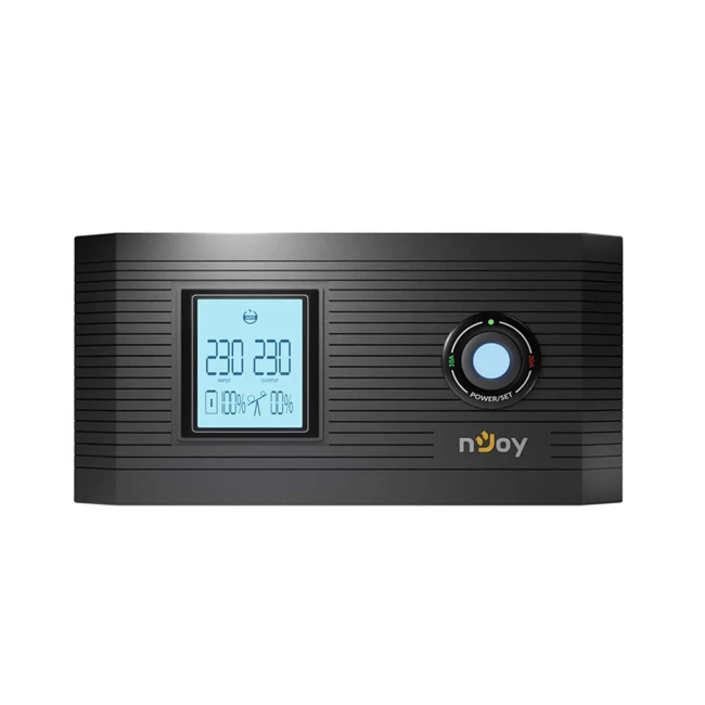 ДБЖ NJOY Aira 1200 (UPCSTLP812HAICP01B), Lin.int., 2 x Schuko, LCD, пластик під зовнішній АКБ 40-200аг (Aira 1200)