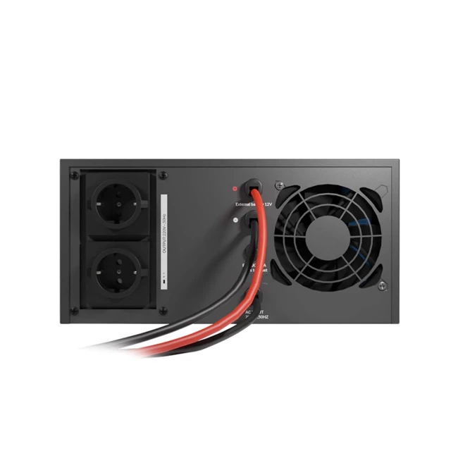 ДБЖ NJOY Aira 1200 (UPCSTLP812HAICP01B), Lin.int., 2 x Schuko, LCD, пластик під зовнішній АКБ 40-200аг (Aira 1200)