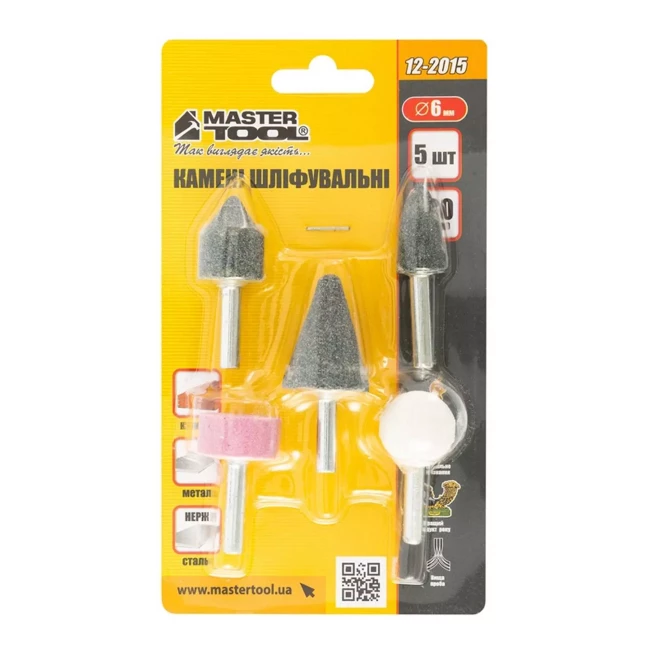 Камни шлифовальные Master Tool 6 мм набор 5 шт (42339)