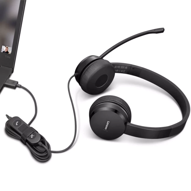 Гарнітура Lenovo USB-A Wired Stereo On-Ear Headset (4XD1K18260)