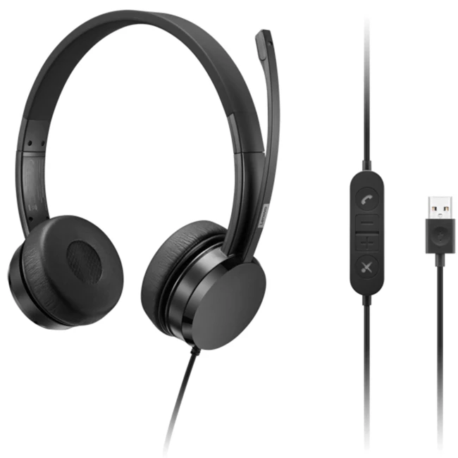 Гарнітура Lenovo USB-A Wired Stereo On-Ear Headset (4XD1K18260)