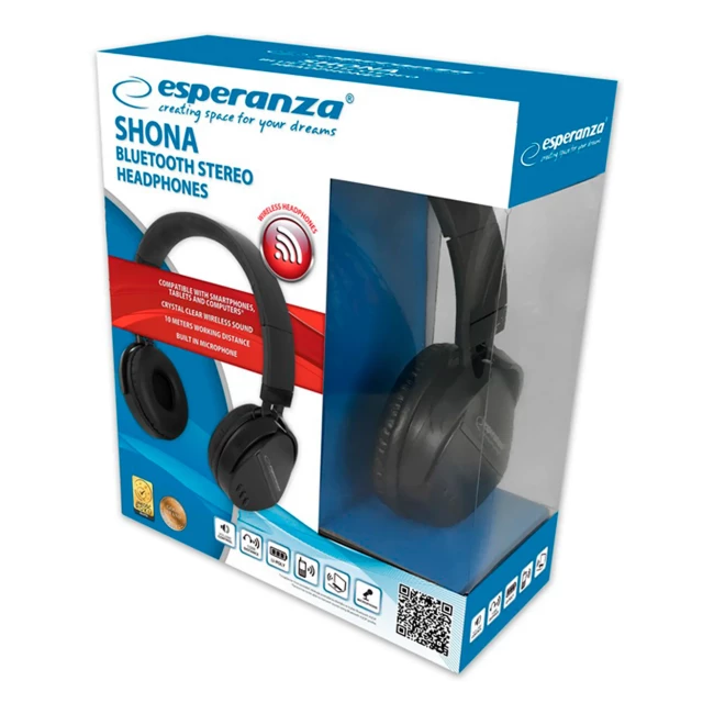 Наушники Bluetooth ESPERANZA Headphones Shona (EH217K)