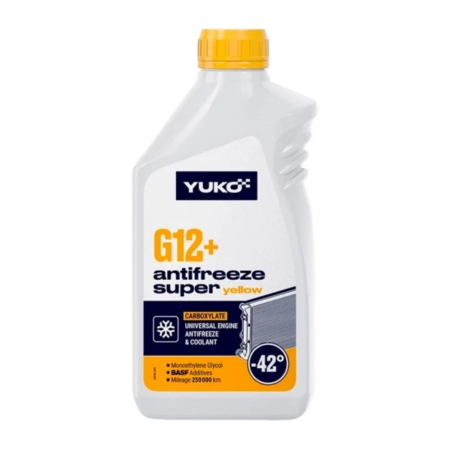 Антифриз YUKO Super G12+ -40°C желтый 1л (4823110403747)