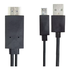 Кабель-переходник PowerPlant HDMI – micro USB + USB 1.8м (CA910861)