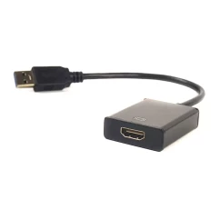 Кабель-переходник PowerPlant USB 3.0 M - HDMI female (CA910373)