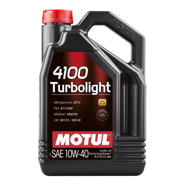 Масло моторное MOTUL 4100 Turbolight 10W-40 5л (387606/100357/108645) Масло моторное MOTUL 4100 Turbolight 10W-40 5л (387606/100357/108645)