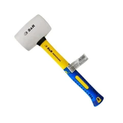 Молоток резиновый S&R d75мм 910г белый (285910075)