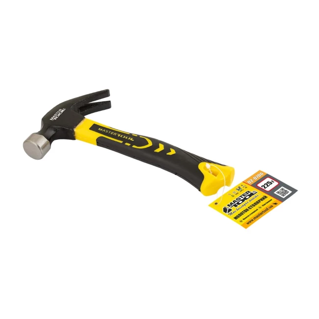 Молоток столярный Mastertool HRC60 рукоятка фибергласовая 225 г 160 мм (02-0706)