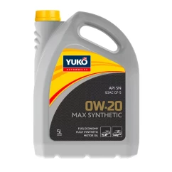 Моторное масло Yuko MAX SYNTHETIC 0W-20 SN 5л