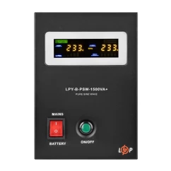 ИБП LogicPower LPY-B-PSW-1500VA+ (1050Вт)10A/15A,Lin.int., AVR, 2 x евро, металл 