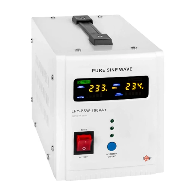 ДБЖ LogicPower LPY-PSW-800VA+ (560Вт)5A/15A, з правильною синусоїдою 12V (LP4153)