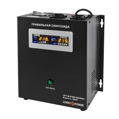 ИБП LogicPower LPY-W-PSW-2500VA+(1800Вт)10A/20A, Lin.int., AVR, 2 x евро, USB, LCD, метал