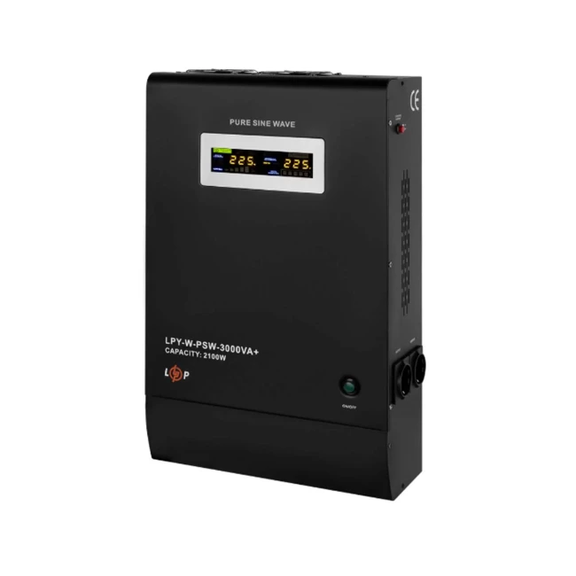 ДБЖ LogicPower LPY-W-PSW-3000VA+ (2100Вт)10A/15A, з правильною синусоїдою 48V, настінний (LP4147)