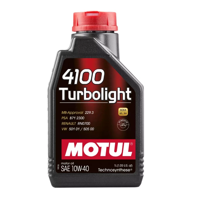 Масло моторное MOTUL 4100 Turbolight SAE 10W-40 1л (387601/108644) Масло моторное MOTUL 4100 Turbolight SAE 10W-40 1л (387601/108644)