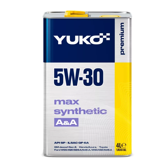 Моторное масло YUKO MAX SYNTHETIC A&A 5W-30 SP 4л (4823110401521)