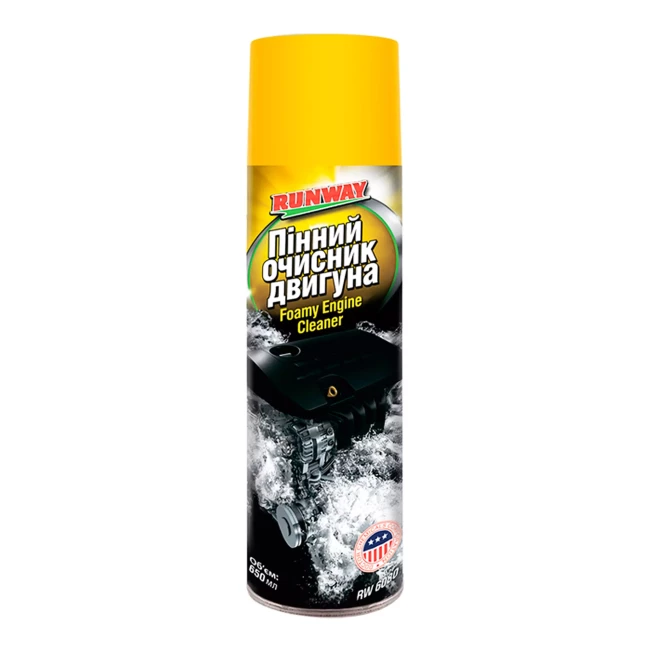 Пенный очиститель двигателя Runway Foamy Engine Cleaner 650 мл (RW6080) Пенный очиститель двигателя Runway Foamy Engine Cleaner 650 мл (RW6080)