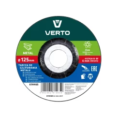 Диск шлифовальный по металлу VERTO 125 x 6.0 x 22.2 мм