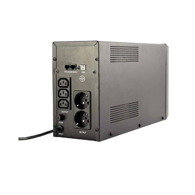 ДБЖ EnerGenie EG-UPS-035 2000VA, Line Int., AVR, 3xIEC+2xSchuko, USB, LCD, RJ11
