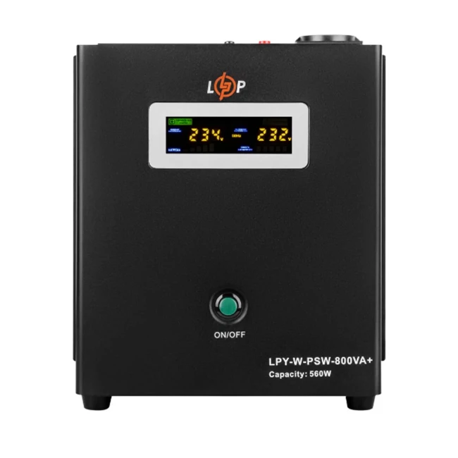 ДБЖ LogicPower LPY-W-PSW-800VA+ (560Вт)5A/15A, правильною синусоїдою 12V, настінний (LP4143)