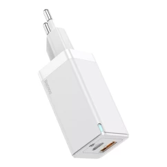 Зарядний пристрій Baseus GaN2 Lite QC C+U 65W білий