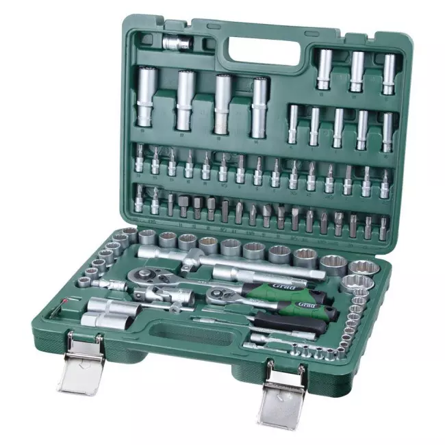 Набор торцевых насадок и бит GRAD 1/4", 1/2" 94 шт (12 граней) (6004565) Набор торцевых насадок и бит GRAD 1/4", 1/2" 94 шт (12 граней) (6004565)