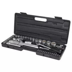 Набор торцевых насадок GRAD 1/4", 1/2"+ аксессуары 51 шт кейс (6003105)