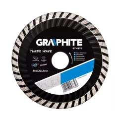Диск алмазный GRAPHITE 115 х 22.2 мм, turbo wave